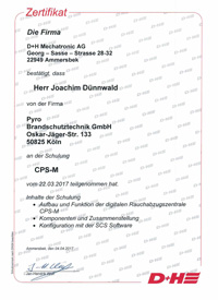 Zertifikat: CPS-M Joachim Dünnwald